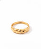 Gold Plated Twisted Rope Bangle Bracelet | Elegant Minimalist Statement Jewelry for Women