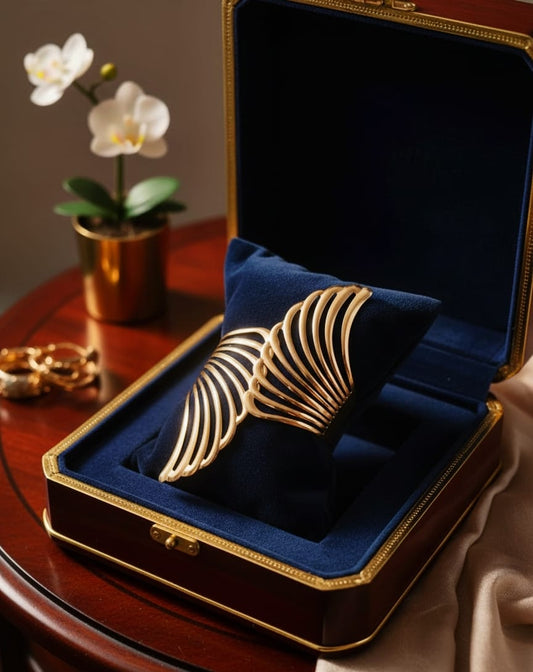 Elegant Gold-Plated Shell Motif Cuff Bracelet - Fine Jewelry Collection for Women