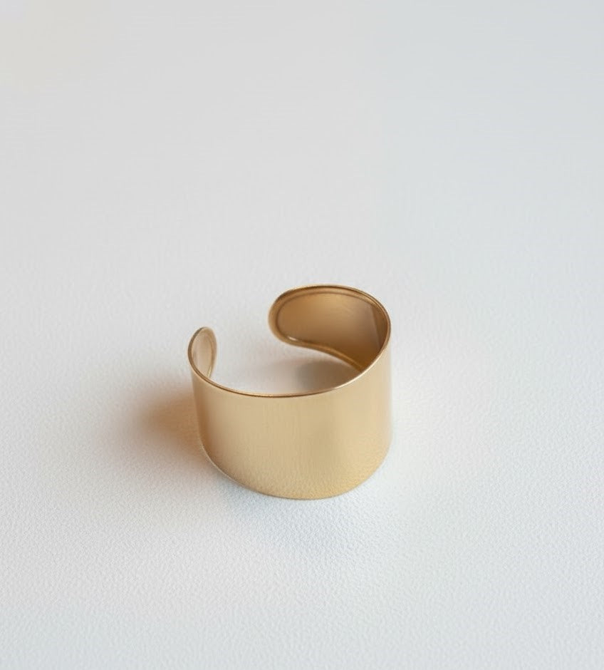 Elegant Matte Gold Minimalist Cuff Bracelet – Premium Fine Jewelry for Women