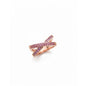 Luxury Rose Gold Intertwined ‘X’ Fine Jewelry Ring with Pink Stones
